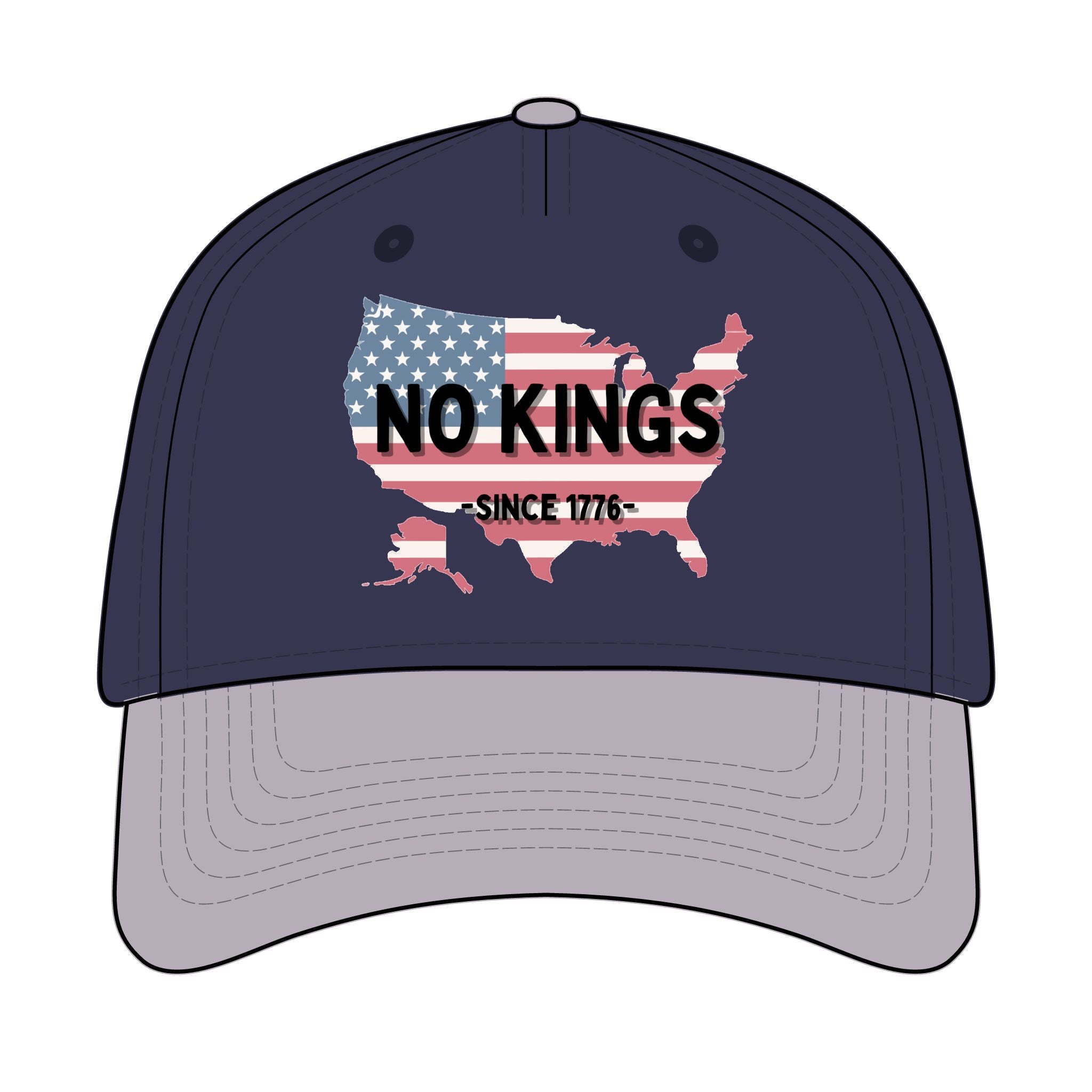Trucker Retro Hat - No Kings since 1776