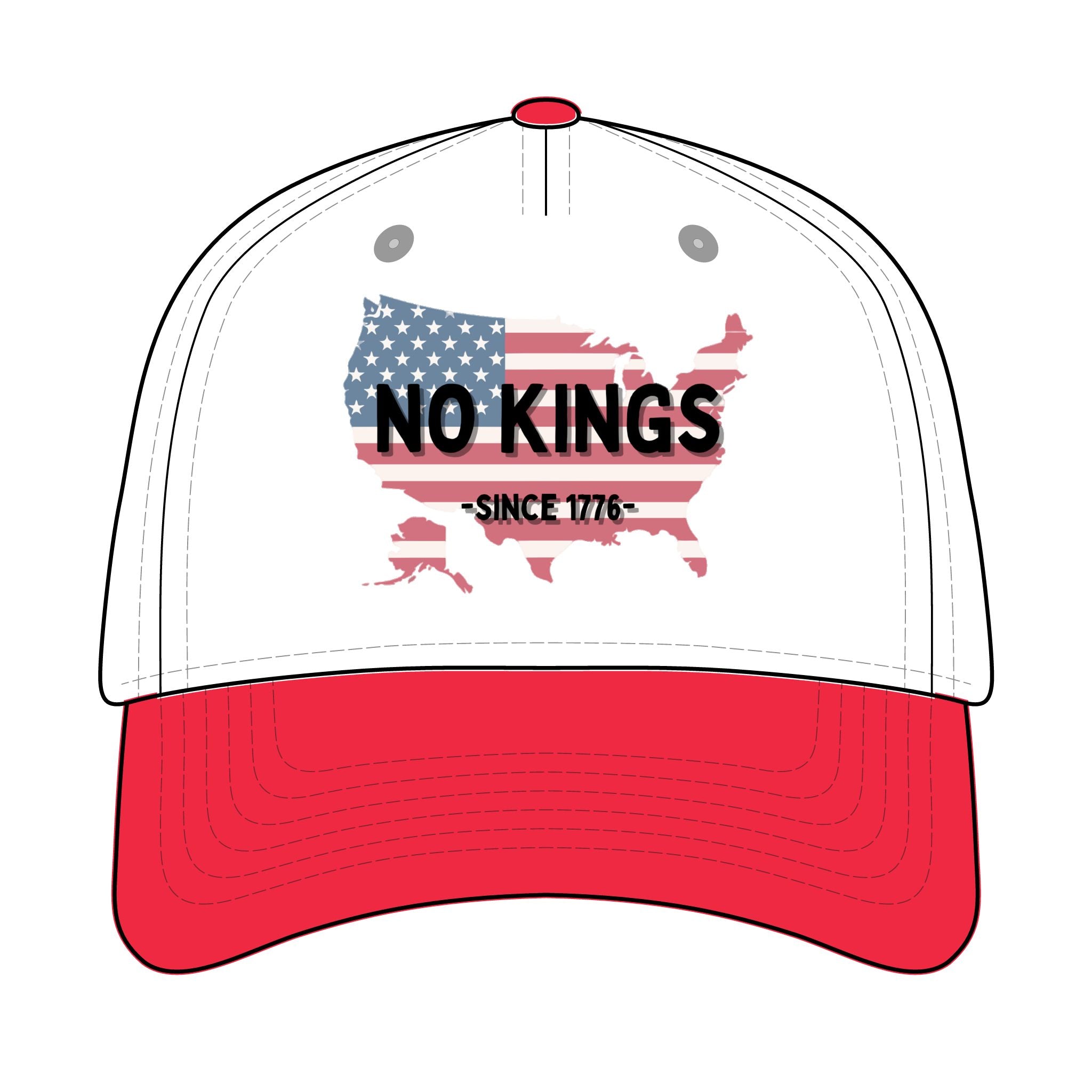 Trucker Retro Hat - No Kings since 1776