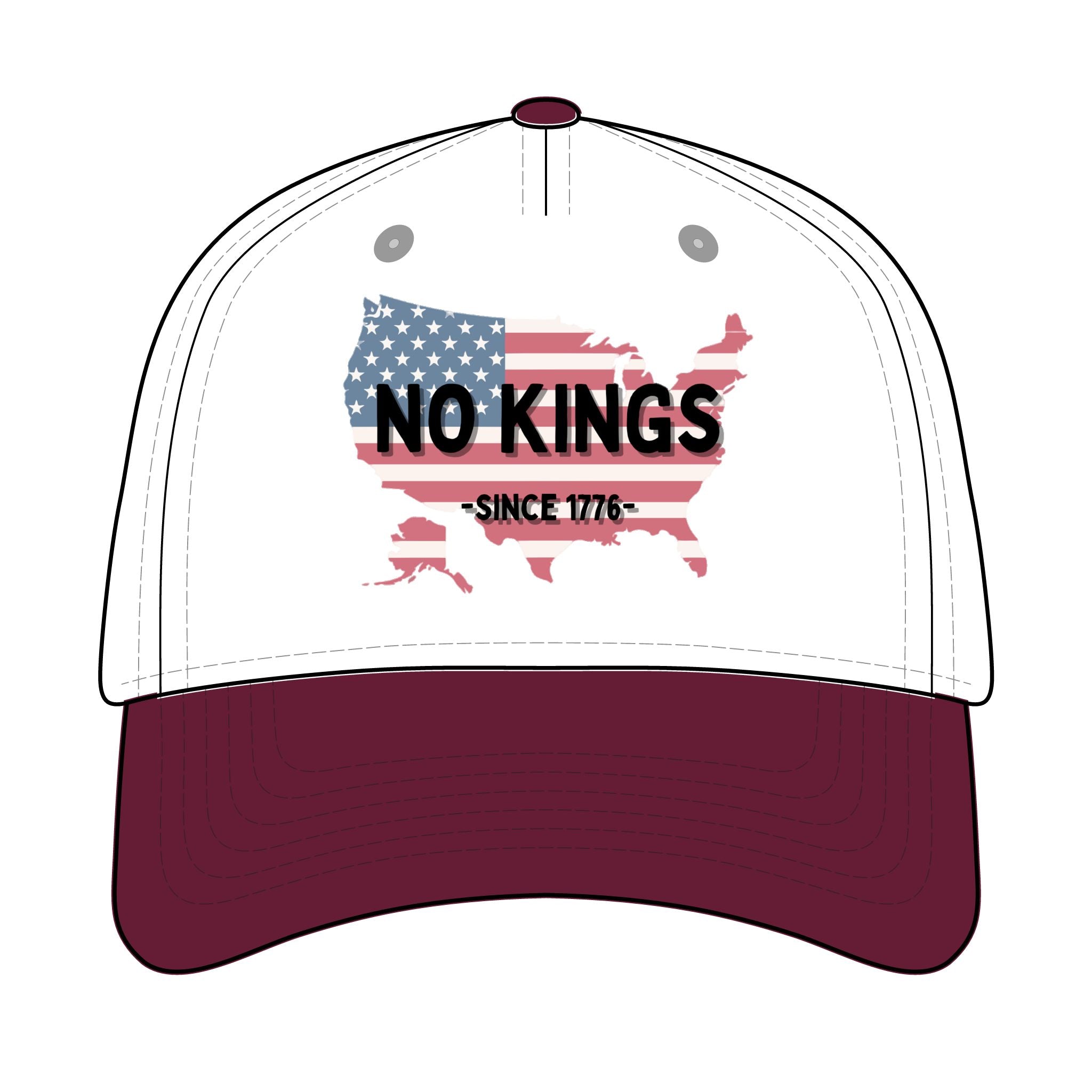 Trucker Retro Hat - No Kings since 1776