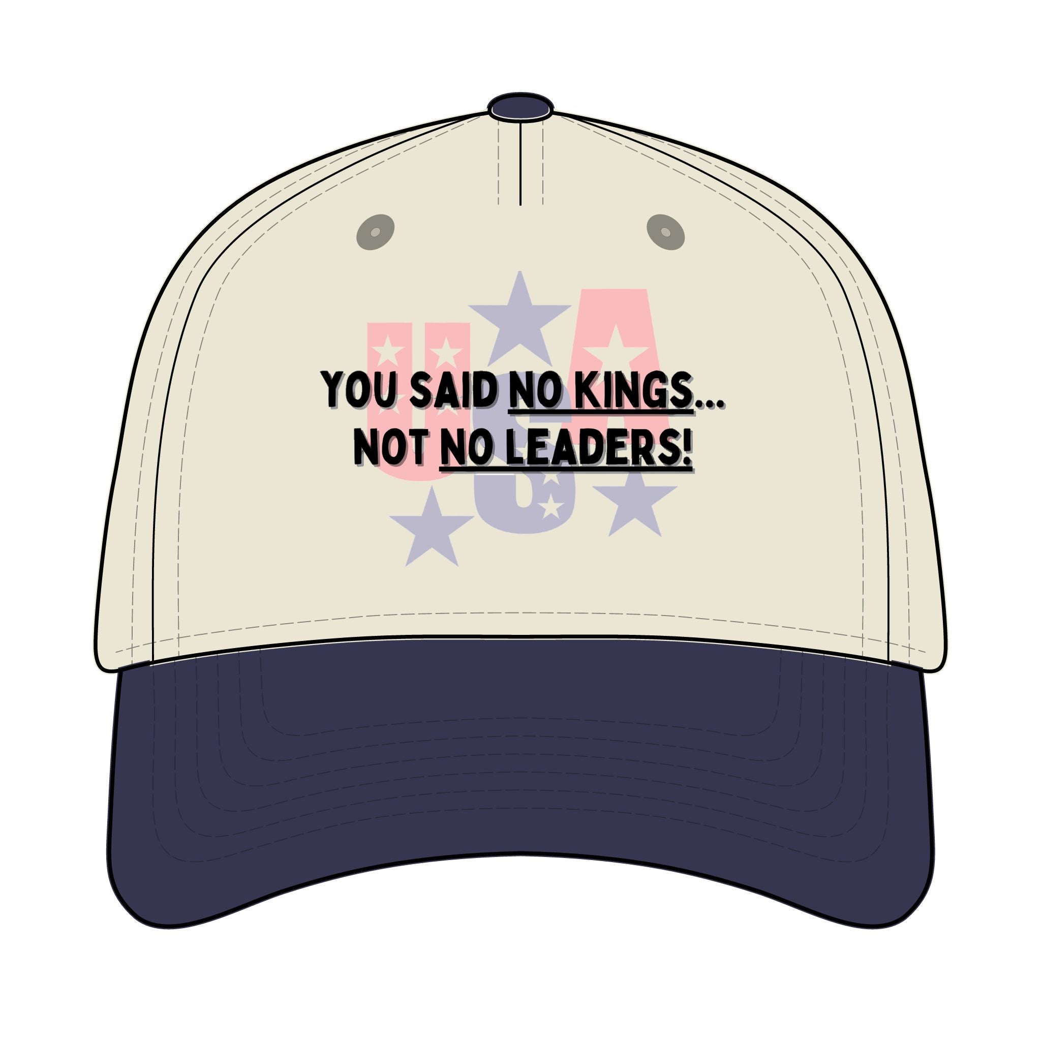 Trucker Retro Hat - No kings, only leaders